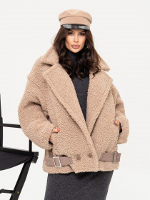 Шуба ISSA Plus модель 13655_beige Фото