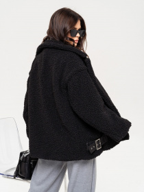 Шуба ISSA Plus модель 13655_black Фото