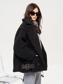 Шуба ISSA Plus модель 13655_black Фото