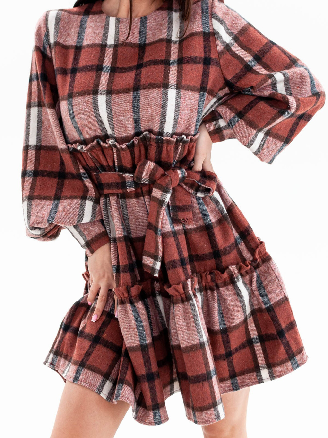 Сукня міні ISSA Plus модель 13657_multicolor Фото