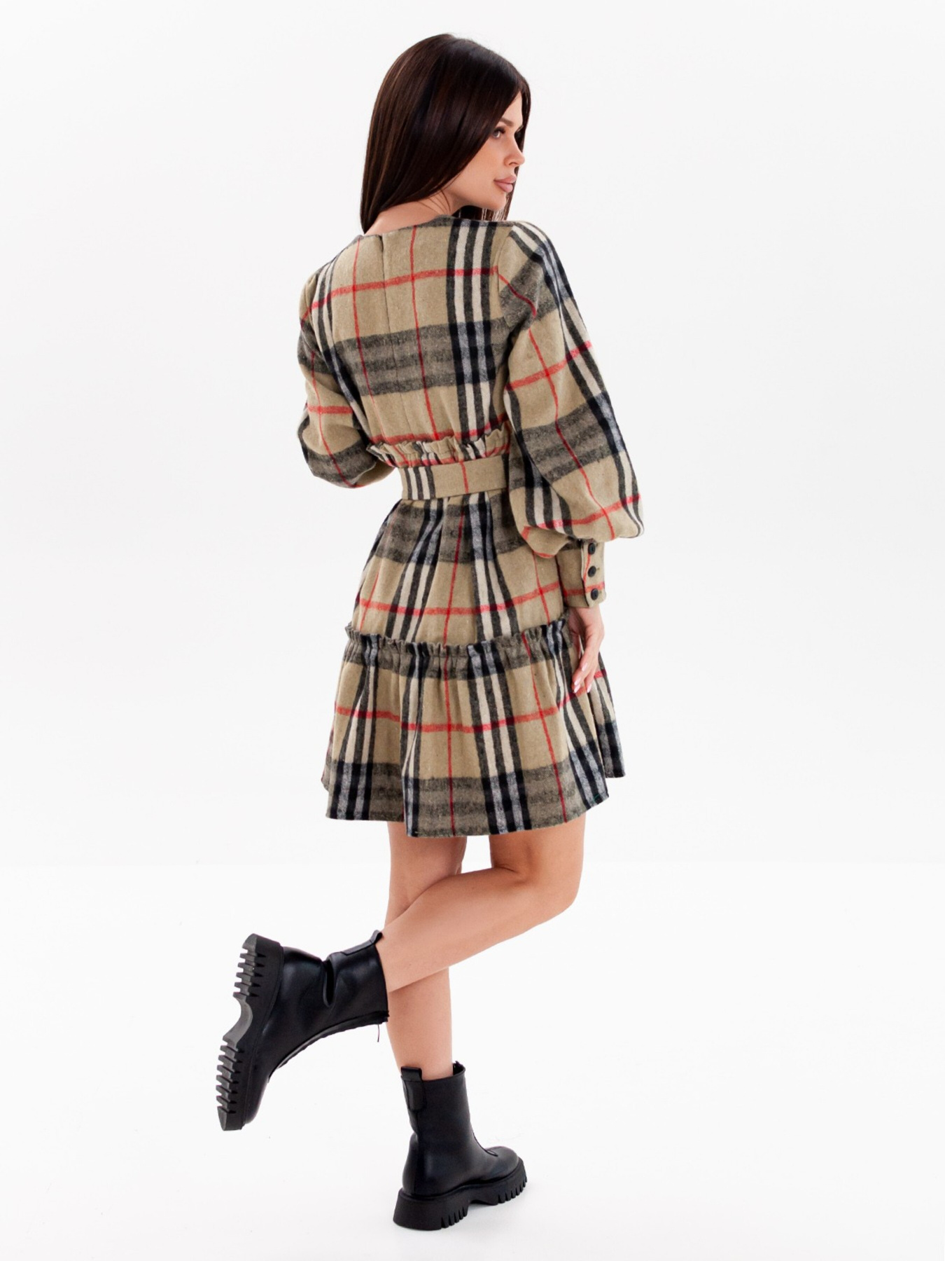 Сукня міні ISSA Plus модель 13658_beige Фото