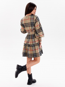 Сукня міні ISSA Plus модель 13658_beige Фото