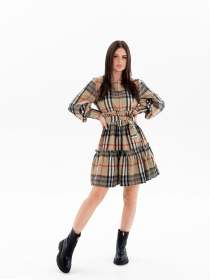 Сукня міні ISSA Plus модель 13658_beige Фото