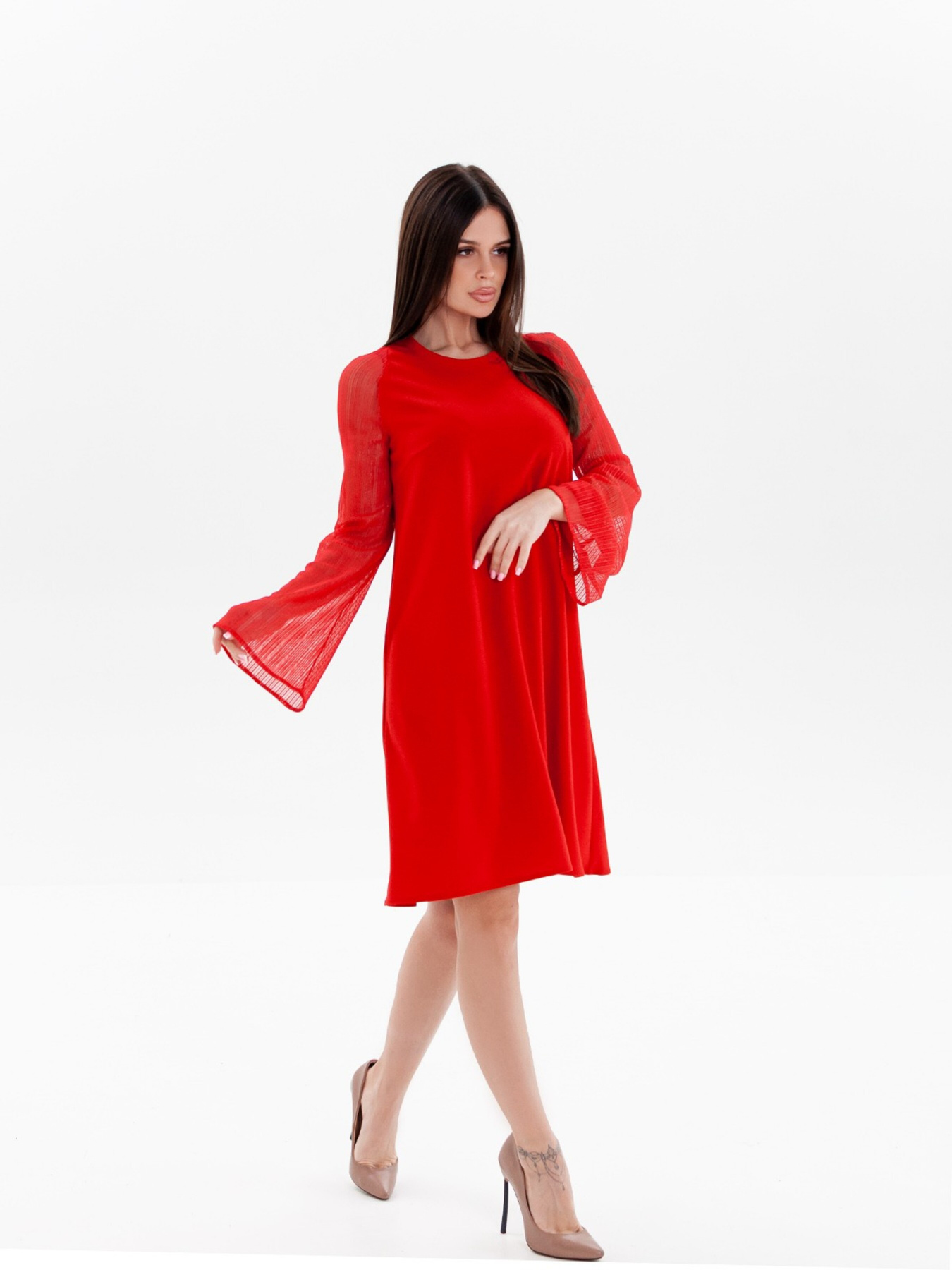 Сукня міні ISSA Plus модель SA-102_red Фото