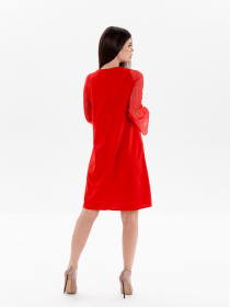 Сукня міні ISSA Plus модель SA-102_red Фото