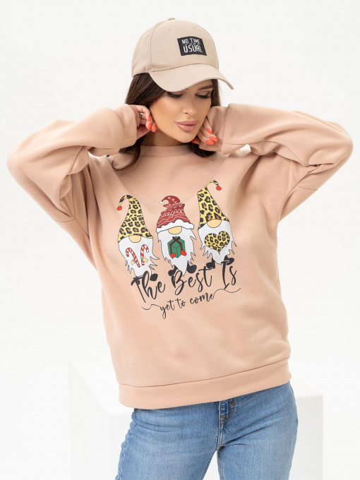 Свитшот ISSA Plus модель SA-434_beige Фото