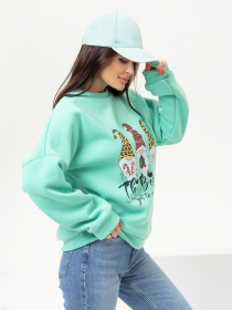 Свитшот ISSA Plus модель SA-434_green Фото