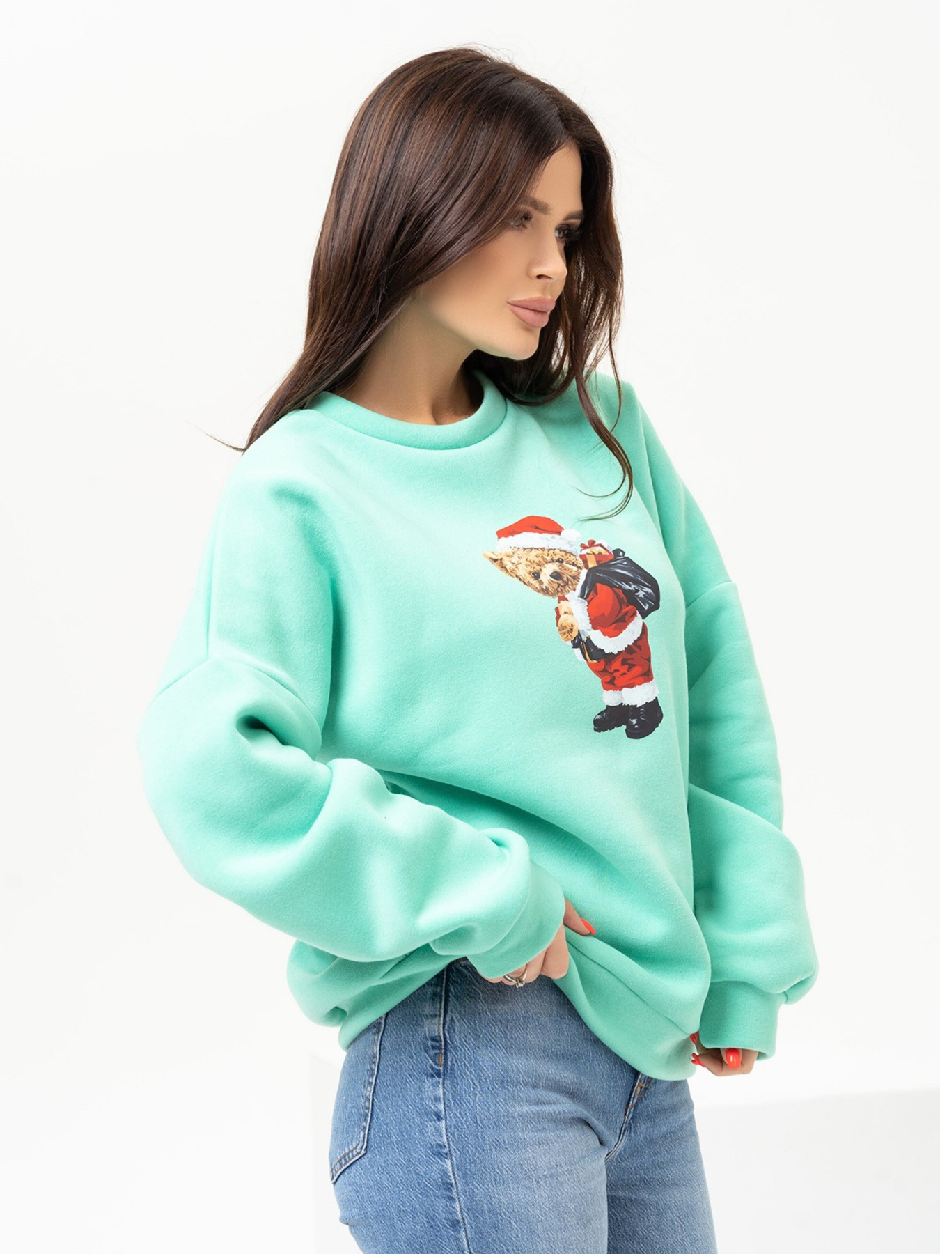 Свитшот ISSA Plus модель SA-436_green Фото