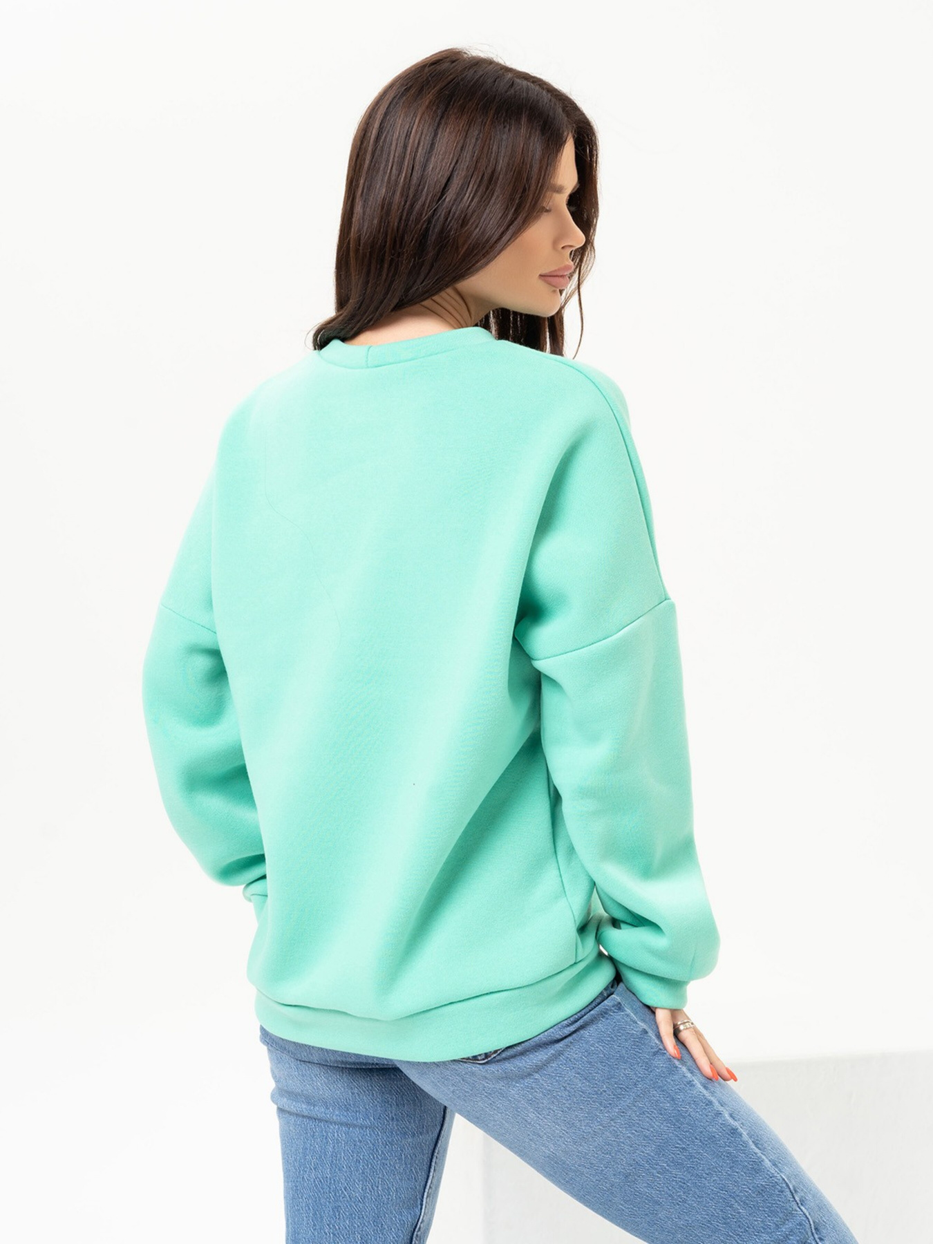 Світшот ISSA Plus модель SA-436_green Світшот ISSA Plus модель SA-436_green Фото