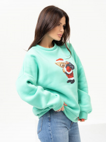 Світшот ISSA Plus модель SA-436_green Світшот ISSA Plus модель SA-436_green Фото