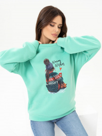 Свитшот ISSA Plus модель SA-437_green Фото