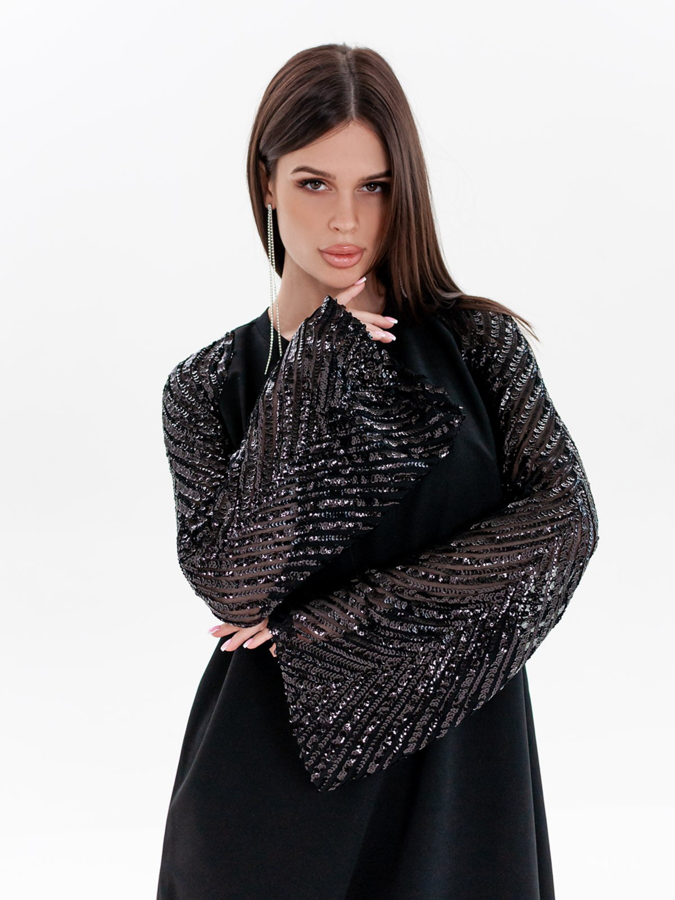 Платье мини ISSA Plus модель SA-438_black Фото