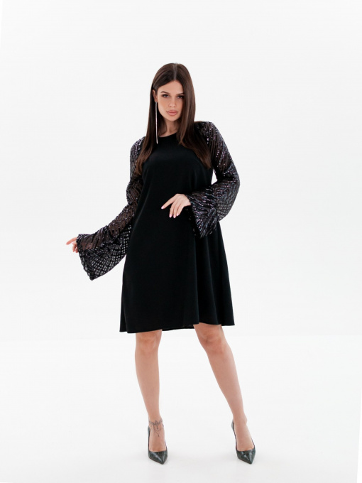 Сукня міні ISSA Plus модель SA-438_black Фото