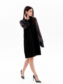 Сукня міні ISSA Plus модель SA-438_black Фото