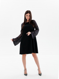 Сукня міні ISSA Plus модель SA-438_black Фото