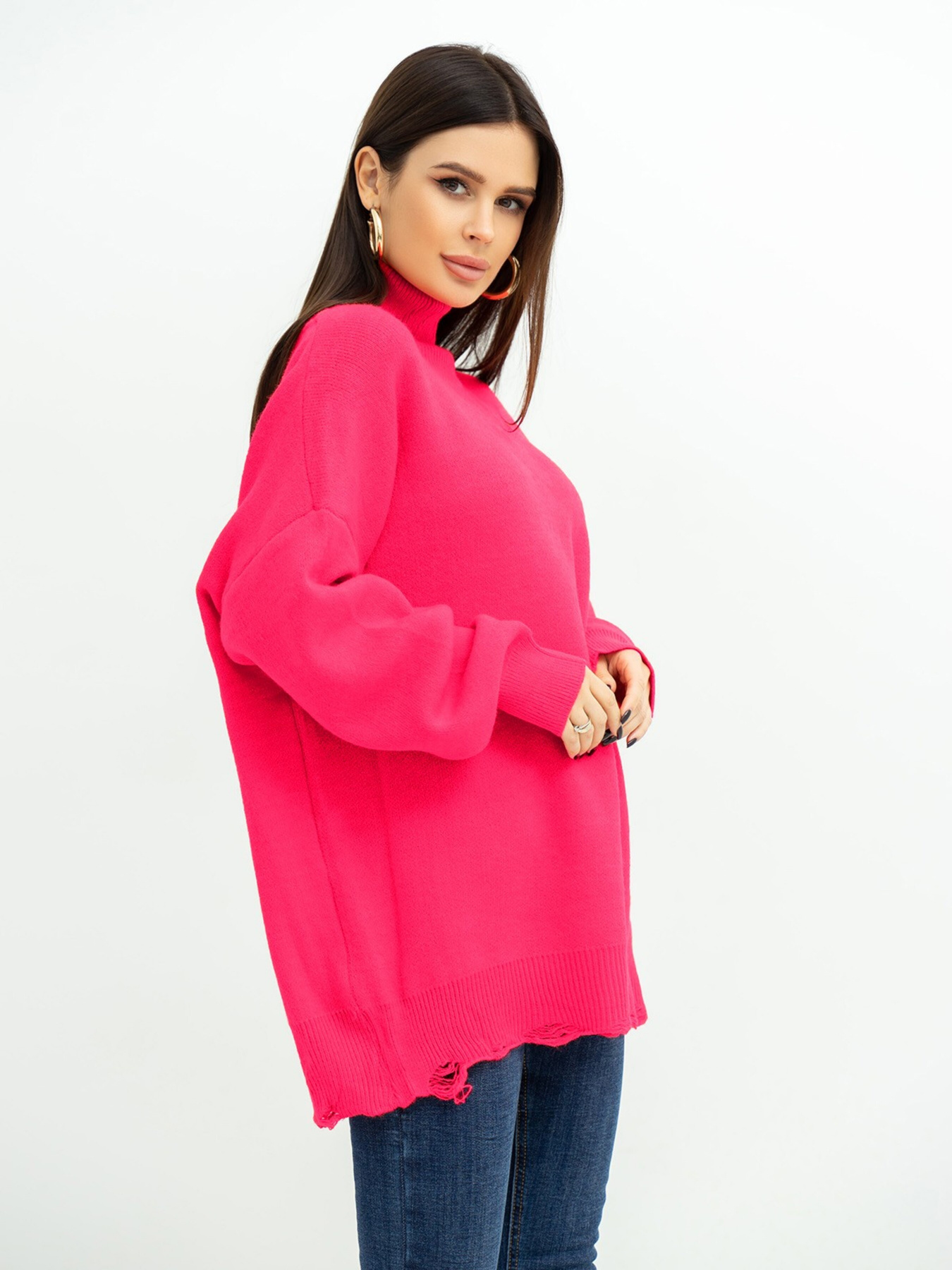 Свитер ISSA Plus модель WN20-394_crimson Фото