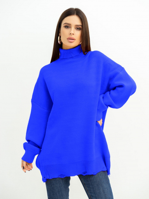 Свитер ISSA Plus модель WN20-394_blue Фото