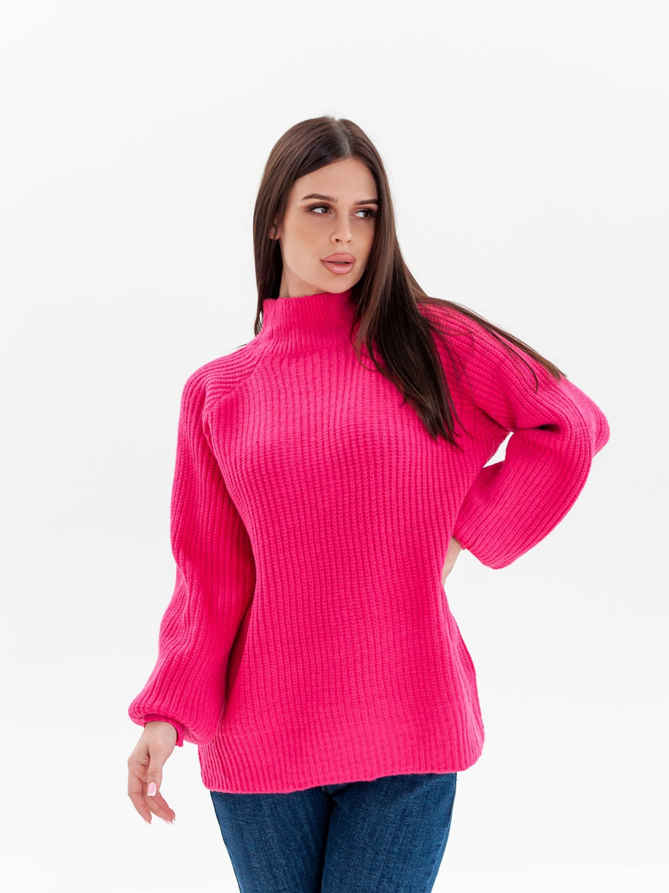 Свитер ISSA Plus модель WN20-396_raspberry Фото