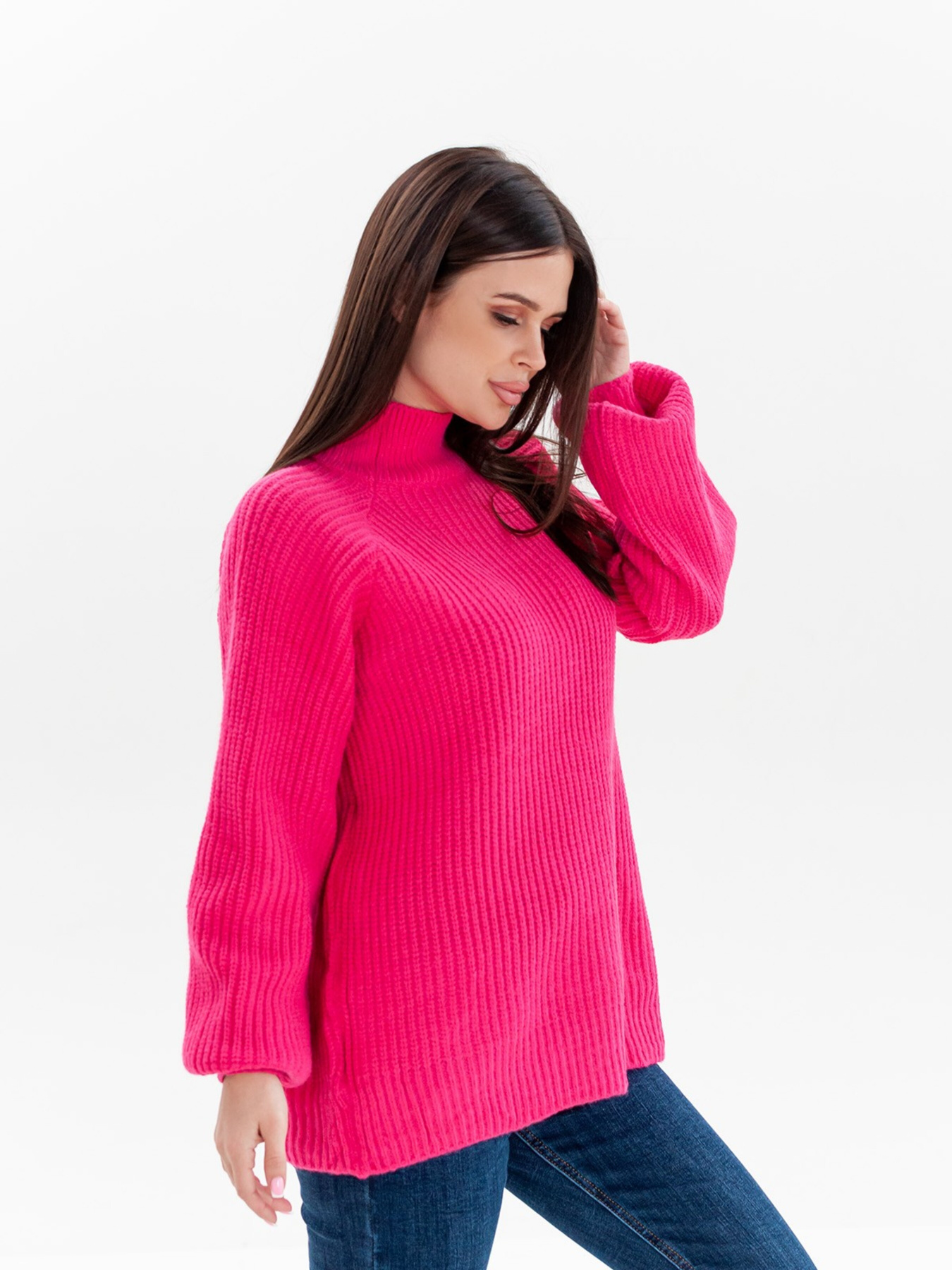 Свитер ISSA Plus модель WN20-396_raspberry Фото