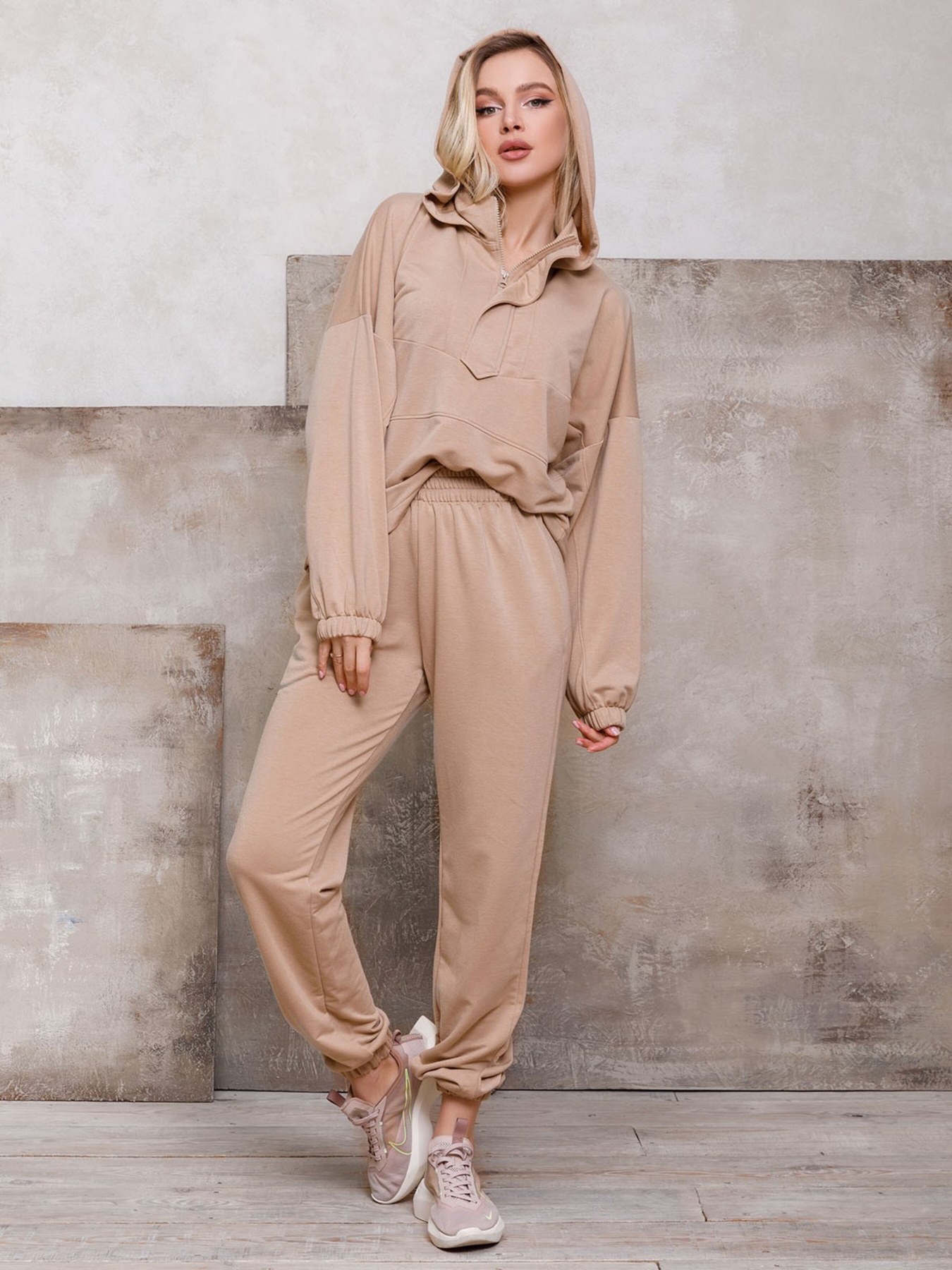 Спортивний костюм ISSA Plus модель 12395_beige Спортивний костюм ISSA Plus модель 12395_beige Фото