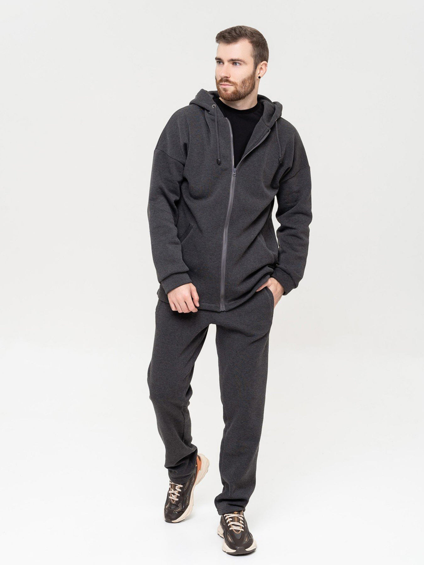 Спортивний костюм ISSA Plus модель GN-468_darkgray Спортивний костюм ISSA Plus модель GN-468_darkgray Фото