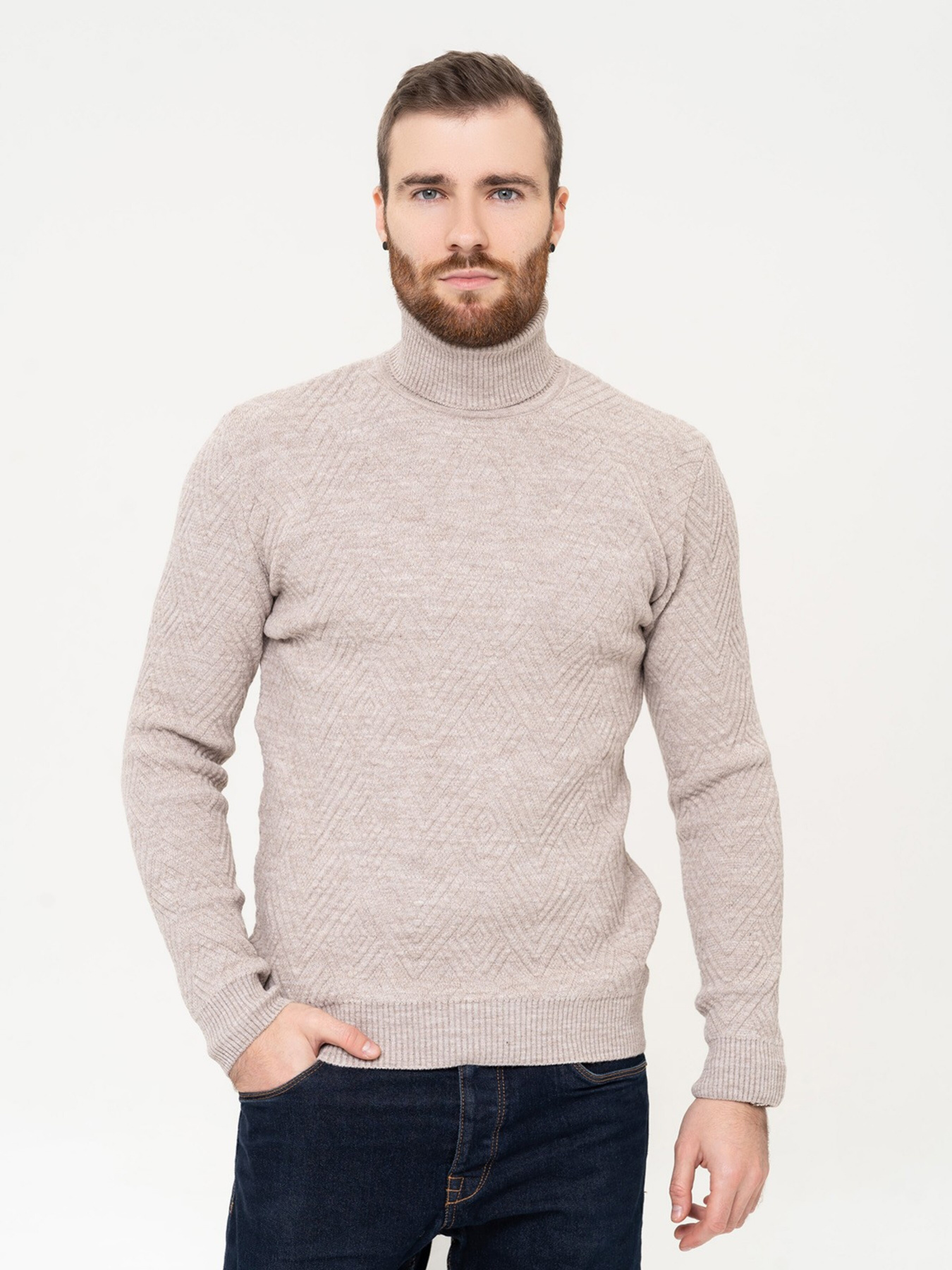 Светр ISSA Plus модель GN4-87_beige Фото