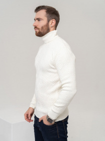 Свитер ISSA Plus модель GN4-87_milky Свитер ISSA Plus модель GN4-87_milky Фото