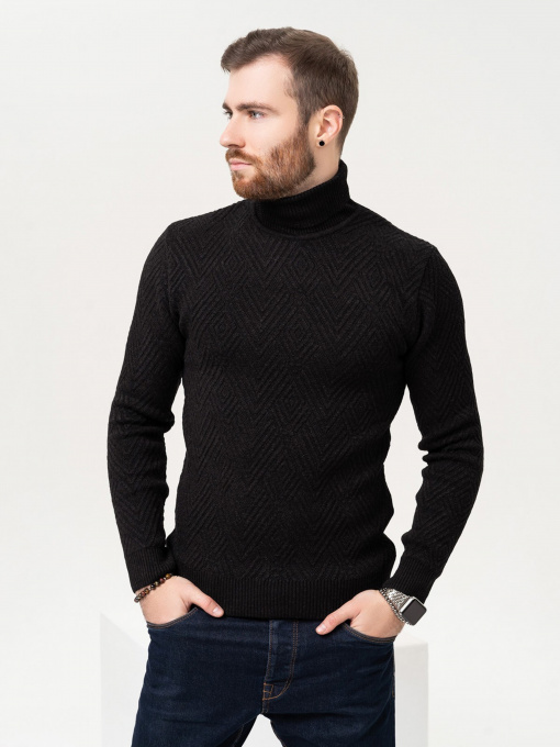 Светр ISSA Plus модель GN4-87_black Фото