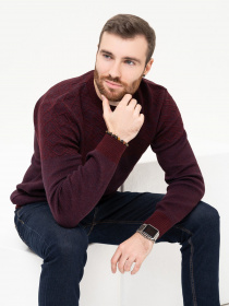 Джемпер ISSA Plus модель GN4-88_burgundy Джемпер ISSA Plus модель GN4-88_burgundy Фото