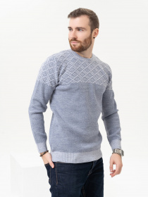 Джемпер ISSA Plus модель GN4-88_lightblue Джемпер ISSA Plus модель GN4-88_lightblue Фото