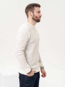 Джемпер ISSA Plus модель GN4-88_lightbeige Фото