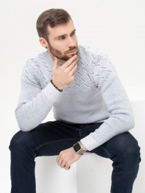 Джемпер ISSA Plus модель GN4-89_lightblue Фото