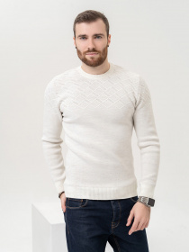 Джемпер ISSA Plus модель GN4-89_lightbeige Фото