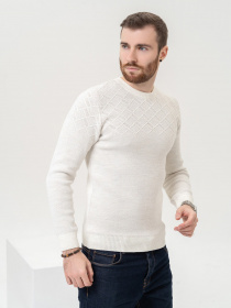 Джемпер ISSA Plus модель GN4-89_lightbeige Фото