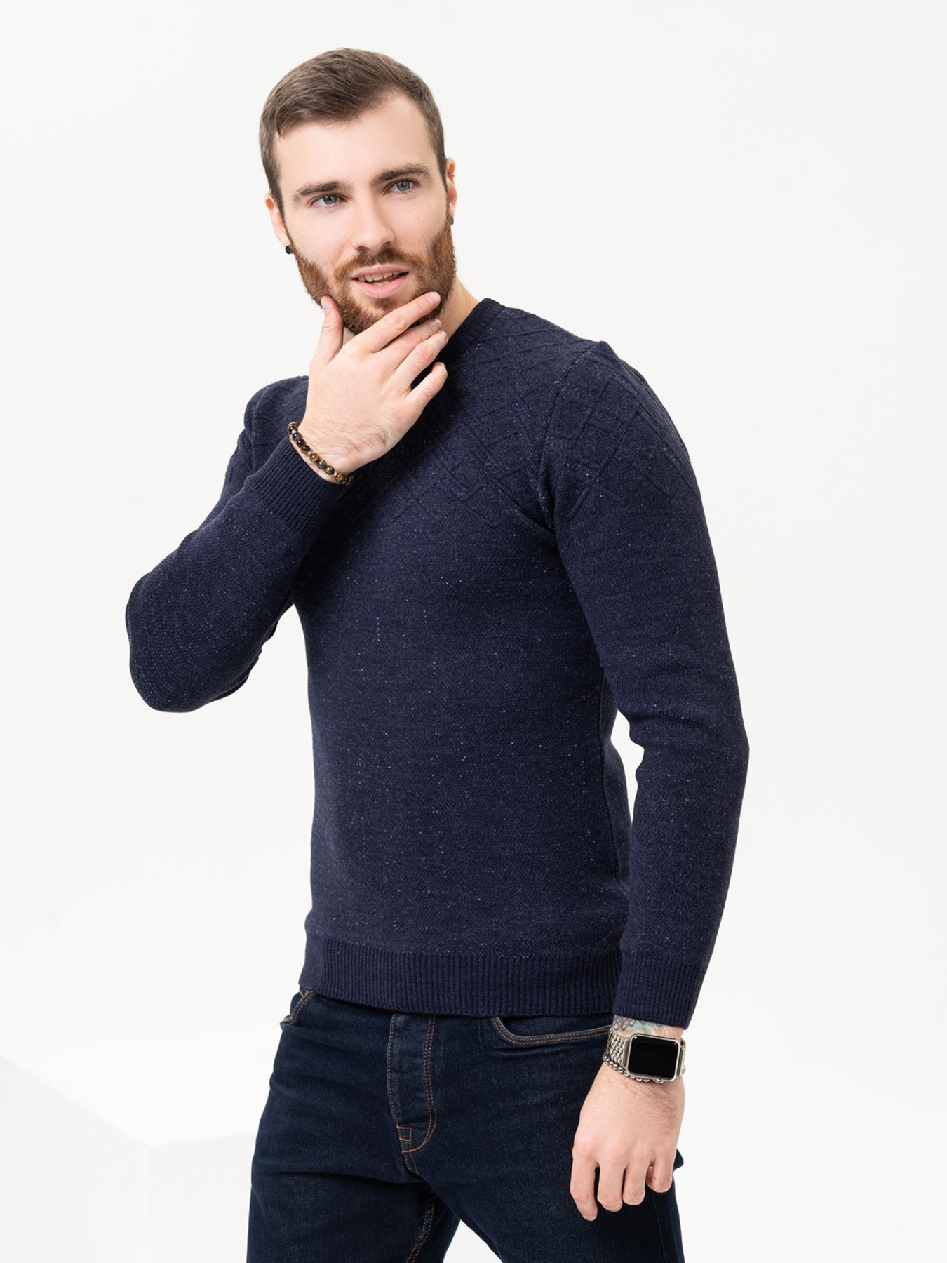 Джемпер ISSA Plus модель GN4-89_darkblue Джемпер ISSA Plus модель GN4-89_darkblue Фото