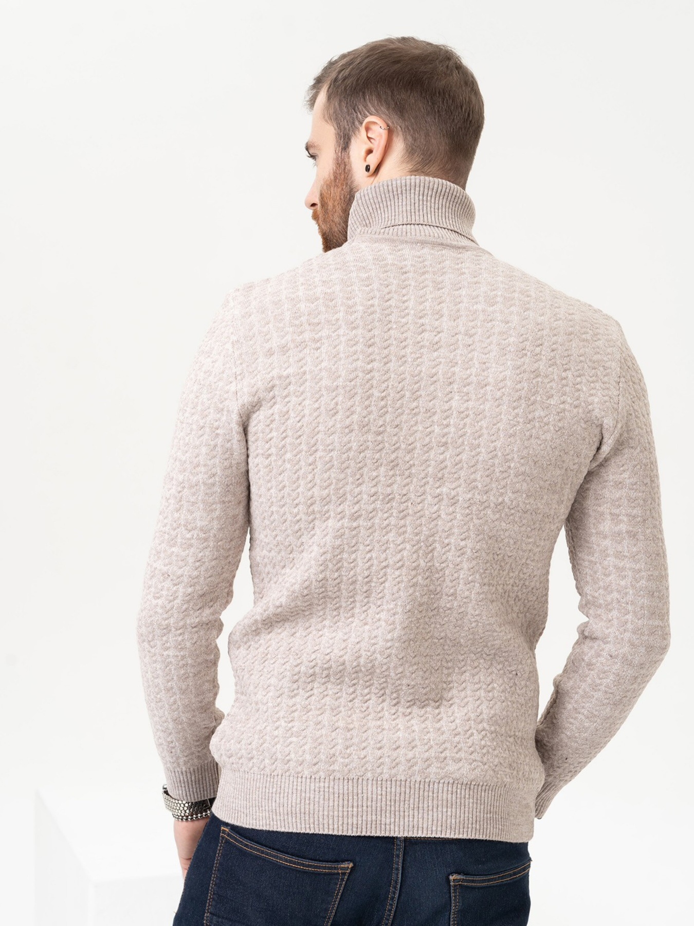 Свитер ISSA Plus модель GN4-90_beige Свитер ISSA Plus модель GN4-90_beige Фото