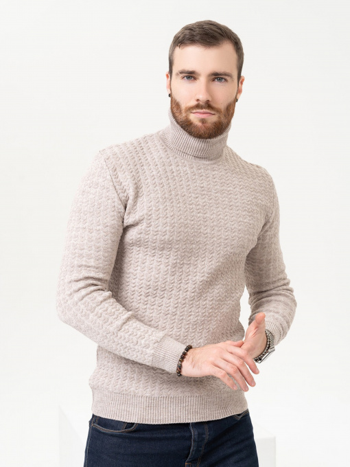 Свитер ISSA Plus модель GN4-90_beige Фото