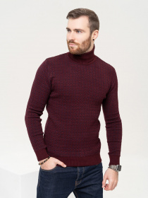 Свитер ISSA Plus модель GN4-90_burgundy Фото