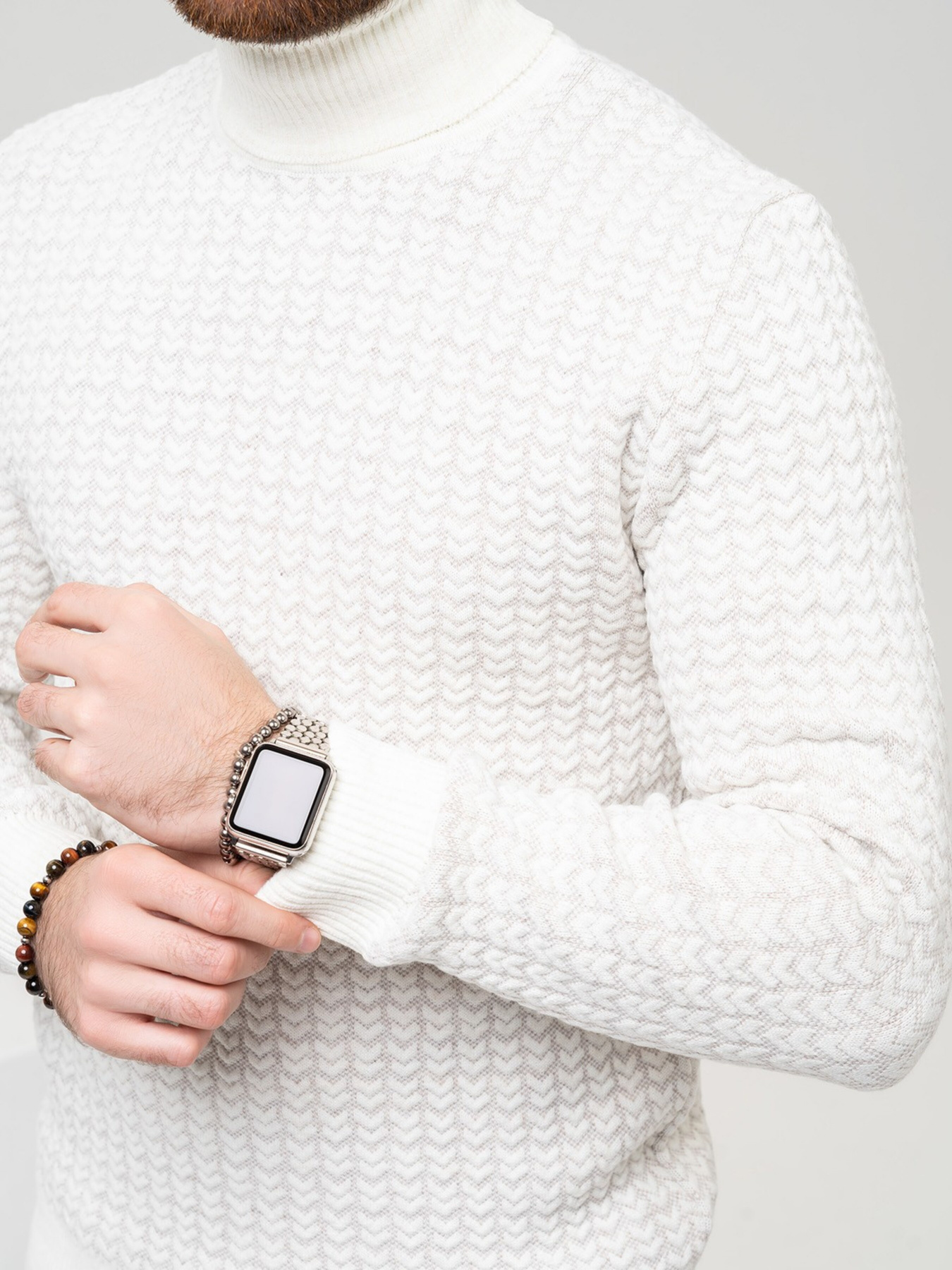 Свитер ISSA Plus модель GN4-90_lightbeige Фото