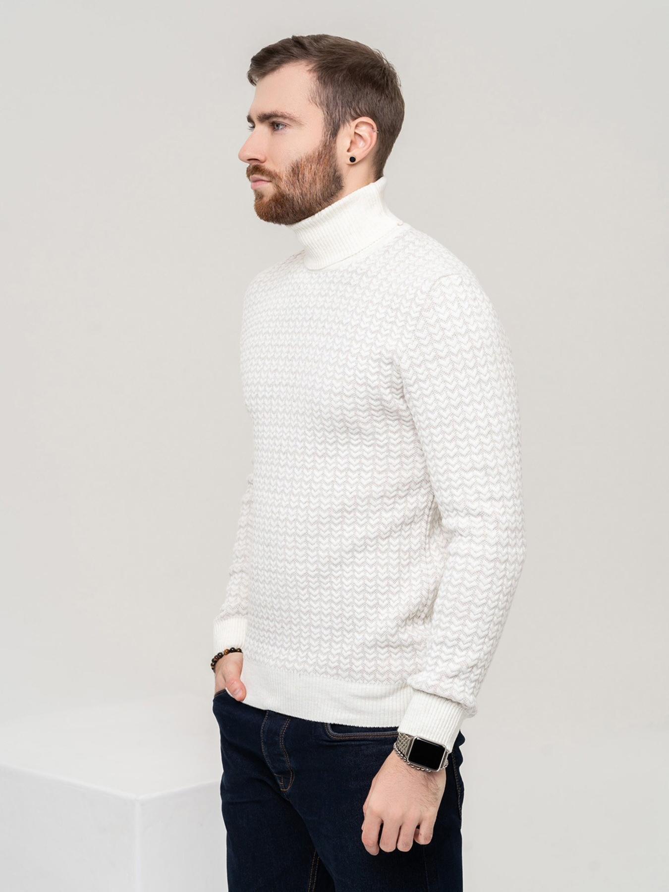 Светр ISSA Plus модель GN4-90_lightbeige Светр ISSA Plus модель GN4-90_lightbeige Фото