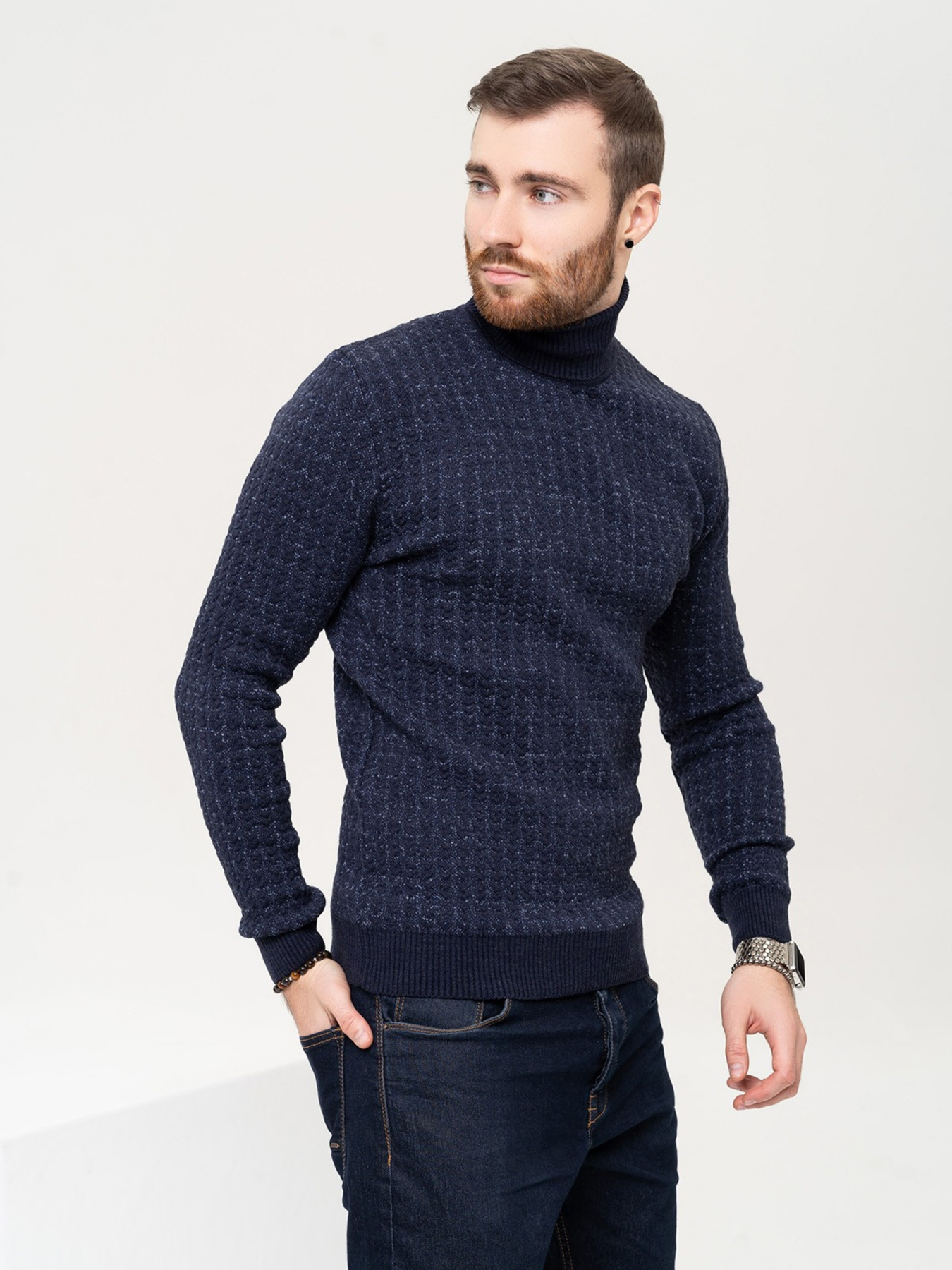 Свитер ISSA Plus модель GN4-90_darkblue Фото