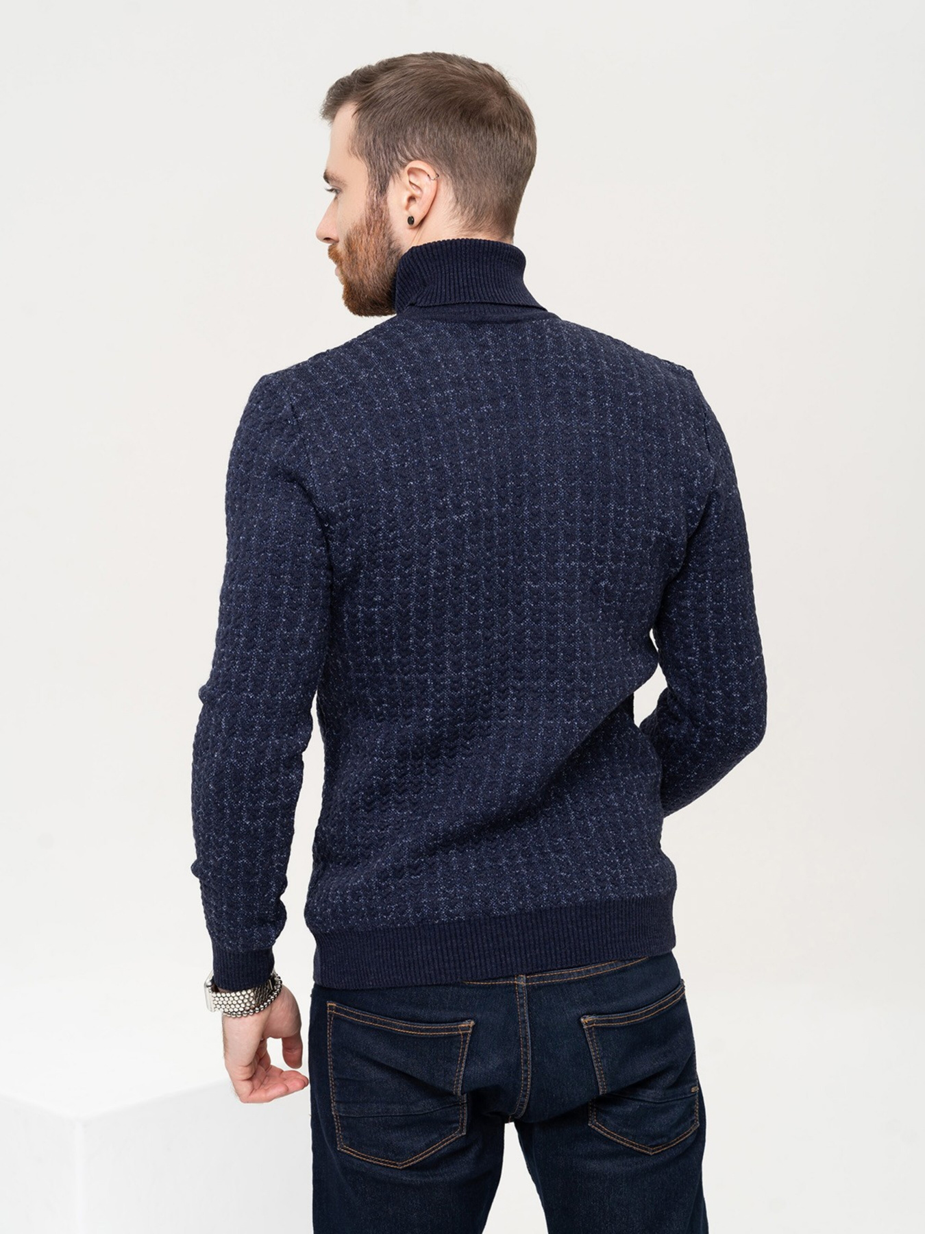 Светр ISSA Plus модель GN4-90_darkblue Светр ISSA Plus модель GN4-90_darkblue Фото