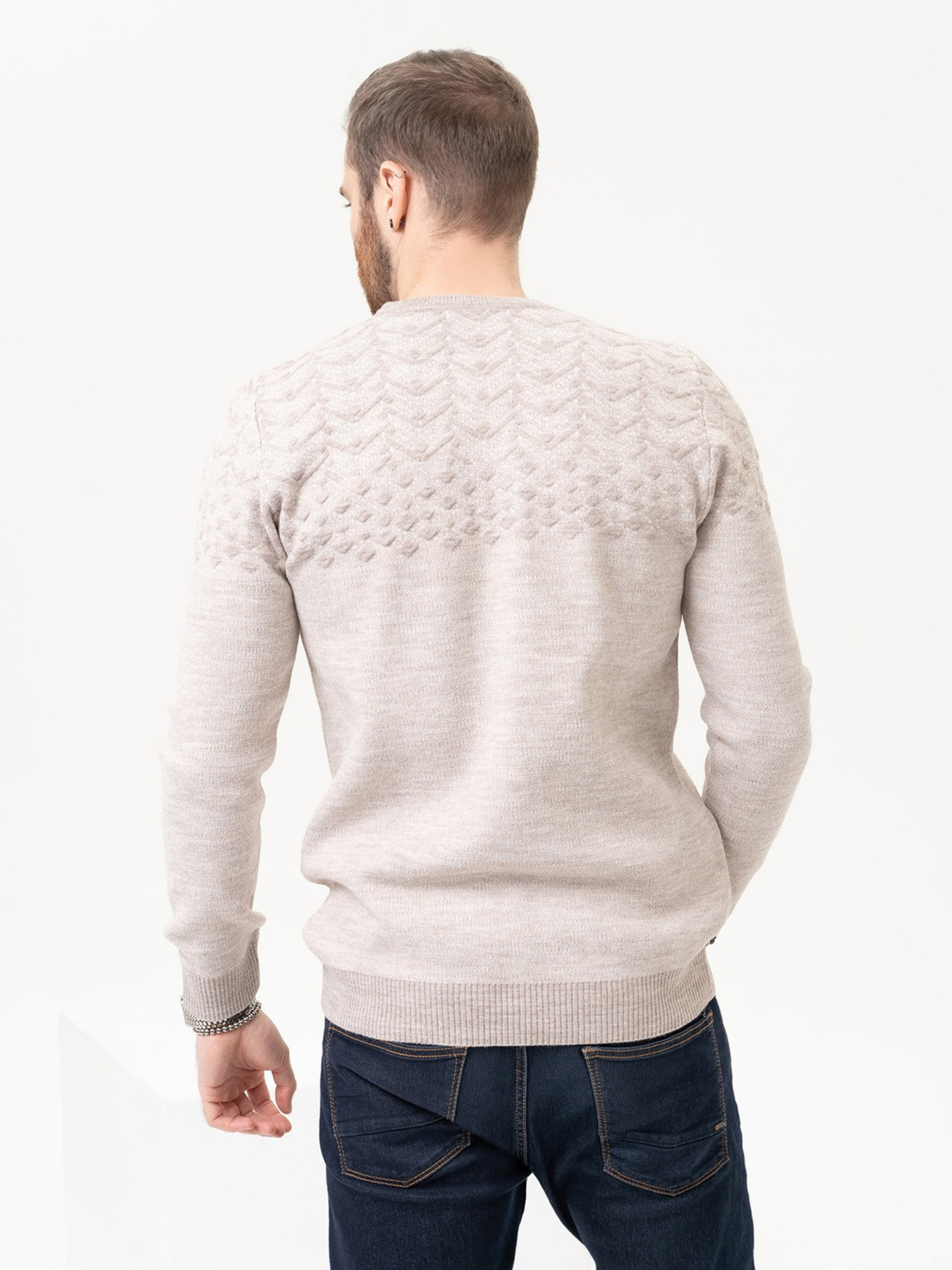 Джемпер ISSA Plus модель GN4-91_beige Фото