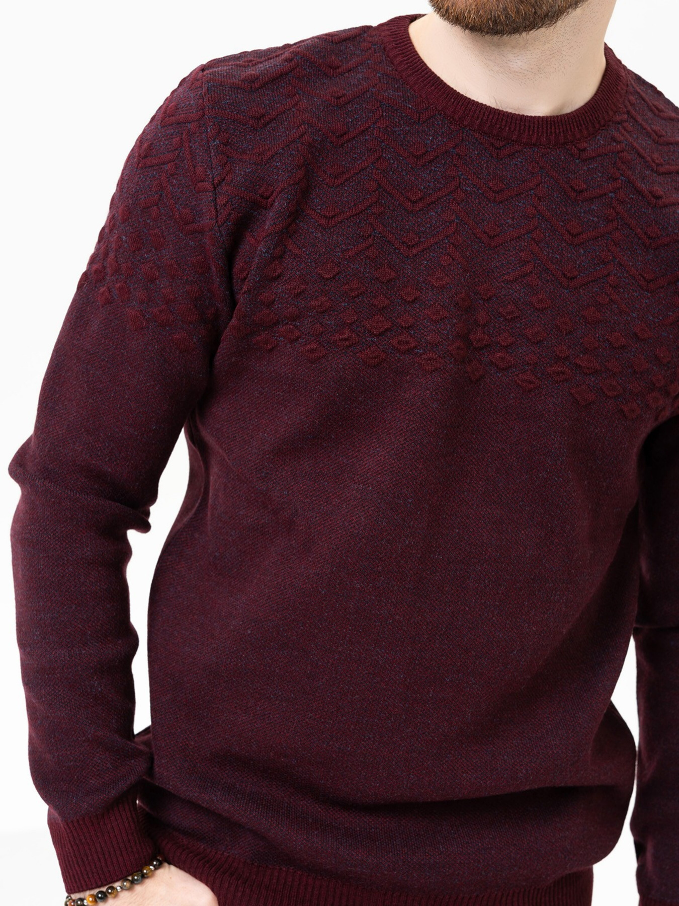 Джемпер ISSA Plus модель GN4-91_burgundy Джемпер ISSA Plus модель GN4-91_burgundy Фото