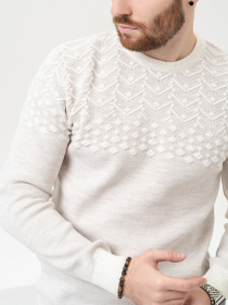 Джемпер ISSA Plus модель GN4-91_lightbeige Фото