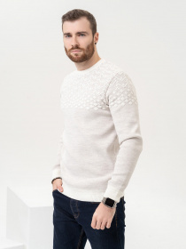 Джемпер ISSA Plus модель GN4-91_lightbeige Джемпер ISSA Plus модель GN4-91_lightbeige Фото