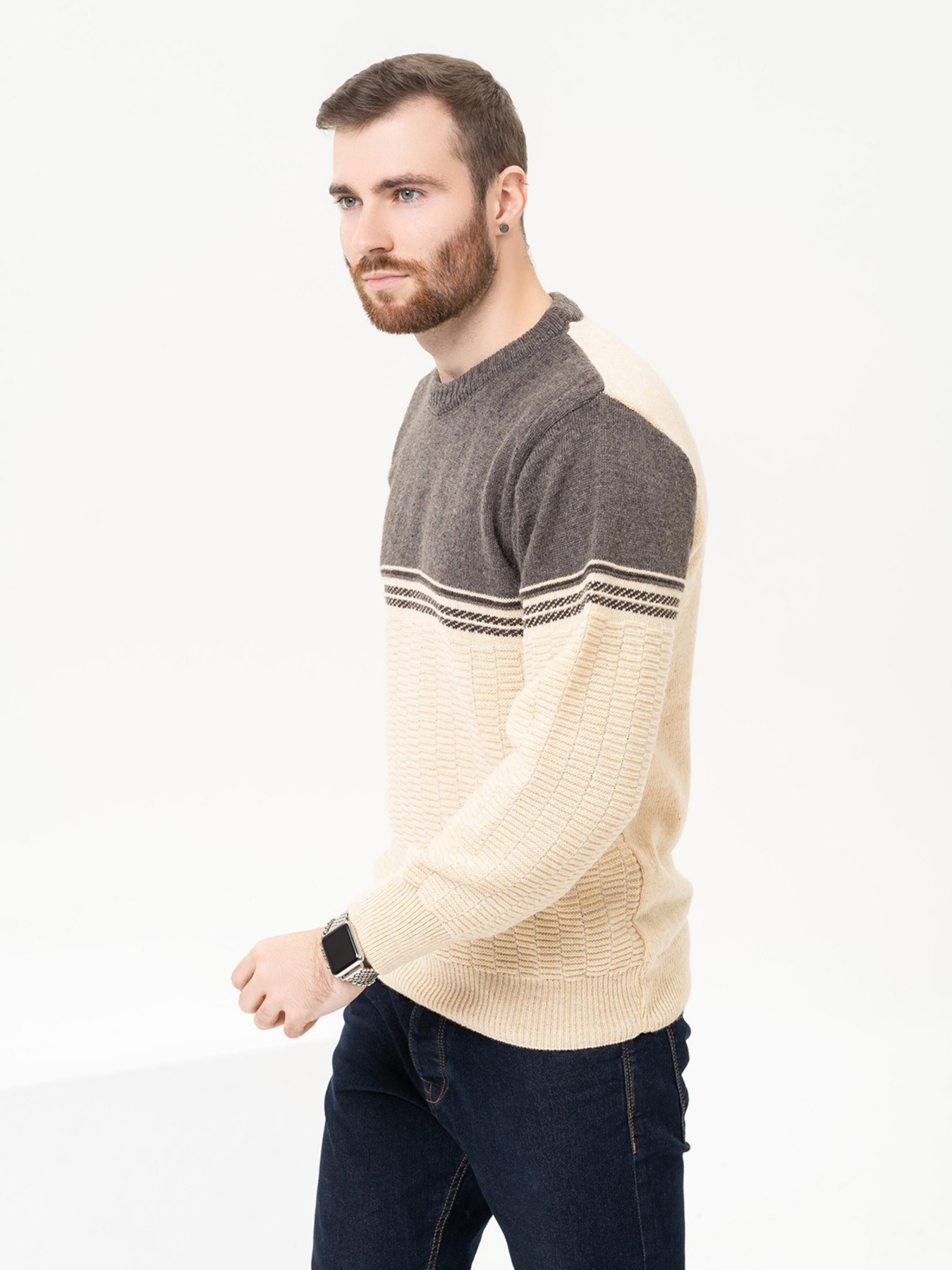 Джемпер ISSA Plus модель GN4-92_beige Фото