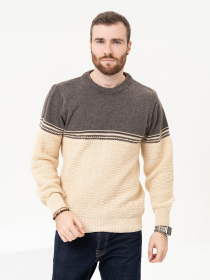 Джемпер ISSA Plus модель GN4-92_beige Джемпер ISSA Plus модель GN4-92_beige Фото