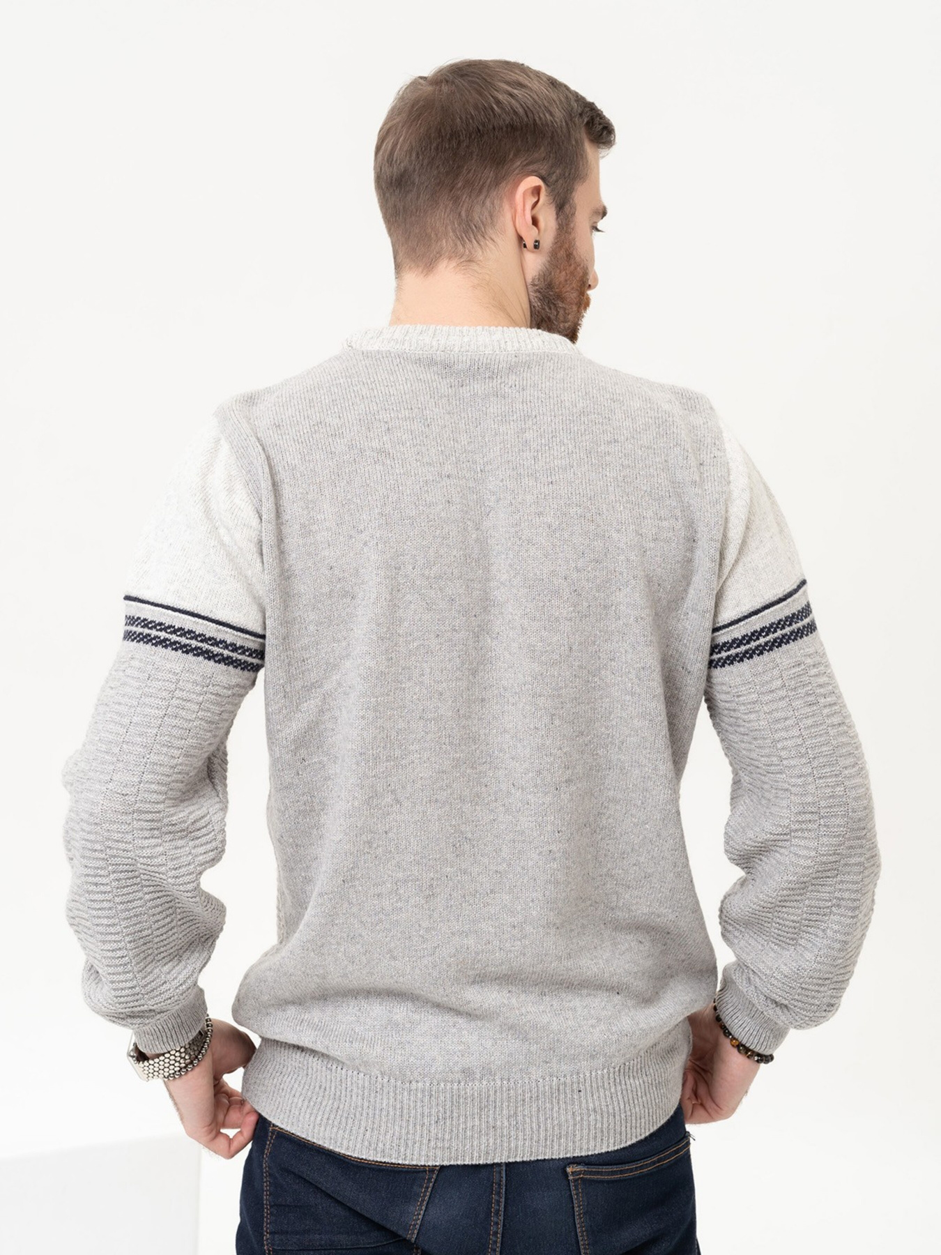 Джемпер ISSA Plus модель GN4-92_lightgray Фото