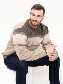 Джемпер ISSA Plus модель GN4-93_beige Фото